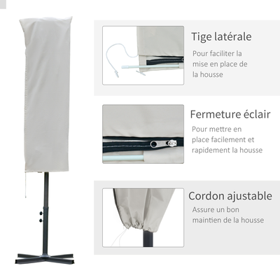 Housse de protection imperméable pour parasol droit polyester oxford