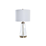 Lampe de bureau DKD Home Decor Doré Transparent Blanc 220 V 50 W Moderne (36 x 36 x 64 cm)
