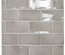 MANACOR MERCURY GREY - Faience 7,5x15 cm aspect zellige brillant gris