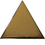 SCALE TRIANGOLO METALLIC - Faience triangulaire 10,8x12,4 cm or doré brillant