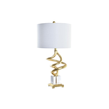 Lampe de bureau DKD Home Decor Abstrait Doré Blanc 220 V 50 W Moderne (38 x 38 x 75 cm)