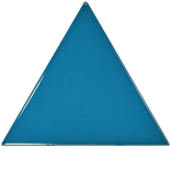 SCALE TRIANGOLO ELECTRIC BLUE - Faience triangulaire 10,8x12,4 cm bleu brillant