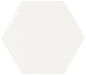 SCALE HEXAGONE - WHITE - Faience 12,4 x10,7 cm hexagonal Blanc