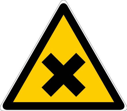 Panneau d'avertissements 100mm danger matières nocives ou irritantes - NOVAP - 4180243