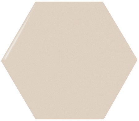 SCALE HEXAGONE - GREIGE - Faience 12,4 x10,7 cm hexagonal Beige