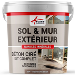 Beton cire exterieur pour sol mur terrasse escalier enduit