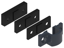 Gâche haute + 3 cales pour verrou DANAOS noir RAL9005 - LA CROISEE DS - DS6359-013