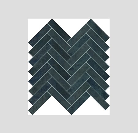 IONIC MAGNETIC STEEL - 28,1X28,1 cm - Mosaïque chevron