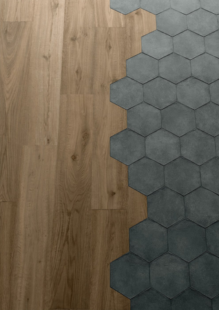 TERRACRETA Oltremare Esagono - carrelage hexagonal 25x21,6 cm aspect carreaux de ciment