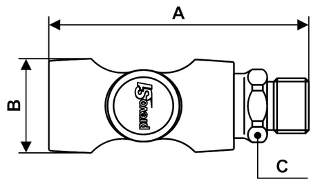 Raccord fileté mâle gaz 1/2 - PREVOST - ISI 061153