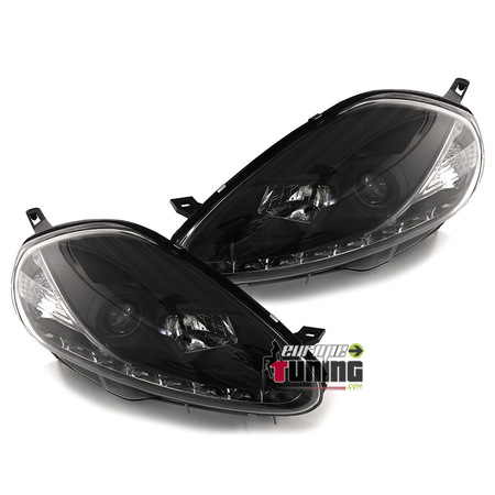 PHARES DEVIL EYES NOIRS TUNING FIAT GRANDE PUNTO APRES 2008 (04290)