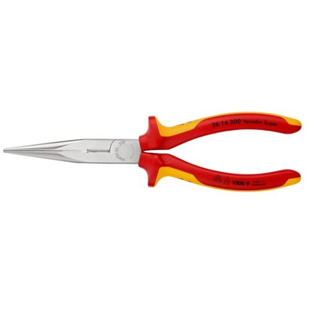 Pince à becs demi-ronde droite isolante 1000V - KNIPEX - 26 16 200