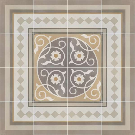 CAPRICE - LOIRE BORDURE - Carrelage 20x20 cm aspect carreaux de ciment beige