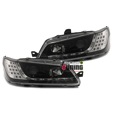 PHARES FEUX AVANTS NOIRS DEVIL EYES LED PEUGEOT 306 PHASE 1 1993-1997 (13629)