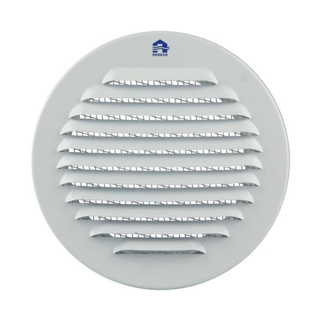 Grille ronde 435R 100mm aluminium blanc RAL9010 - RENSON - 4352005