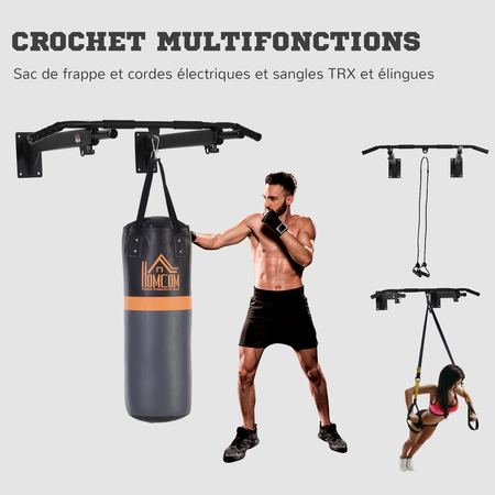 Barre de traction support sac de frappe ou sangles TRX intégré