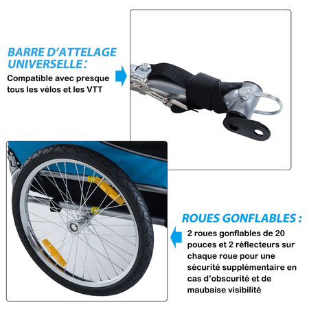 Remorque de vélo pour chien