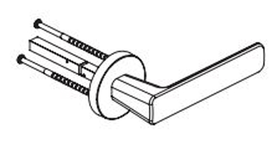 Garniture sur rosace béquille/béquille entraxe 70mm cylindre double entrée - ABLOY - EH00625130H140