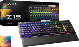 Clavier Gamer mécanique (Kailh Silver) EVGA Z15 RGB (Noir)