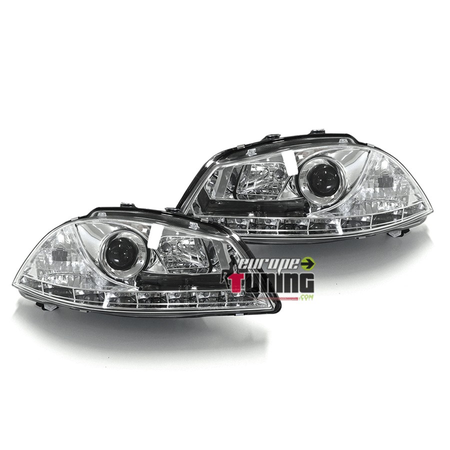 PHARES LED DIURNES CHROME FEUX DE JOUR SEAT IBIZA 6L (03395)