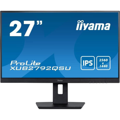 Ecran PC - IIYAMA XUB2792QSU-B5 - 27 WQHD - Dalle IPS - 5 ms - 75Hz - HDMI / DisplayPort / DVI