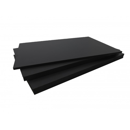 Panneau fibre composite plat et lisse (2 coloris) - Coloris - Noir, Epaisseur - 10 mm, Largeur - 60 cm, Longueur - 120 cm, Surface couverte en m² - 0.32