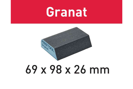 Éponge de ponçage GRANAT 69x98x26 120 CO GR/6 - FESTOOL - 201084