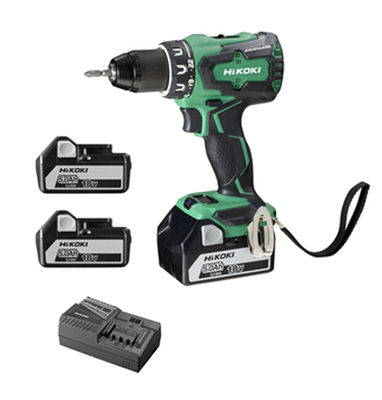 Perceuse visseuse 18V + 3 batteries 5Ah + chargeur + coffret - HIKOKI - DS18DBSLWDZ