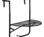 Table suspendue pliable pour balcon hauteur réglable métal époxy noir
