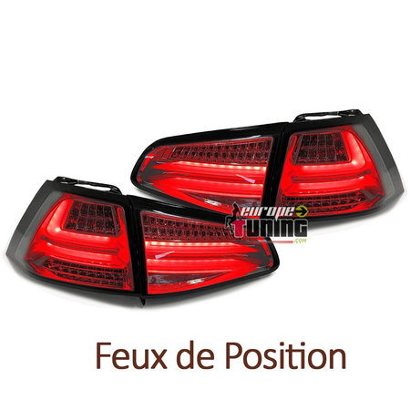 FEUX FUMES PACK SPORT DOUBLES BANDES LED POUR VW GOLF 7 PH1 2012-2017 (05466)