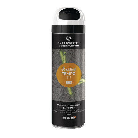 Bombe peinture temporaire Tempo TP 500ml - blanc - SOPPEC - 141600O