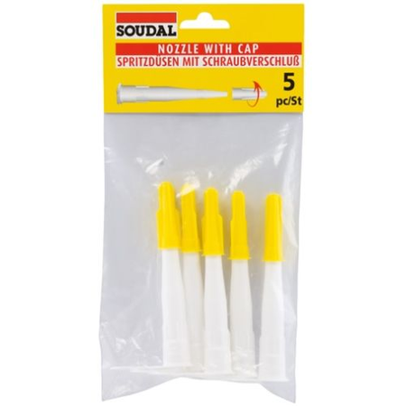 Embout pour cartouches 5 canules bouchons - SOUDAL - 108762