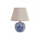 Lampe de bureau DKD Home Decor Bleu Porcelaine (34 x 34 x 43 cm)