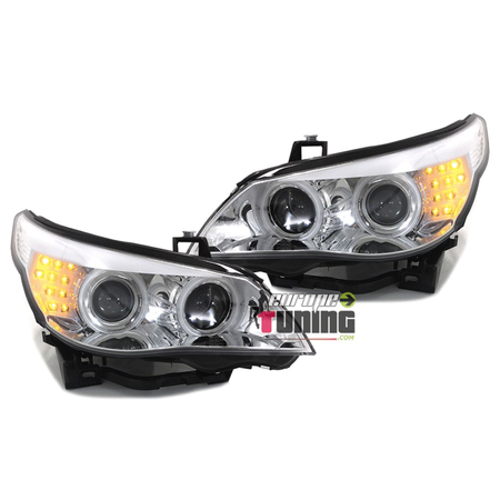 PHARES FEUX AVANTS CCFL ANGEL DEVIL EYES A LEDS BMW SERIE 5 E60 & E61 PHASES 1 (02922)