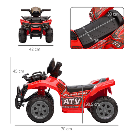 Quad buggy voiture électrique enfant 6 V 2 Km/h max.