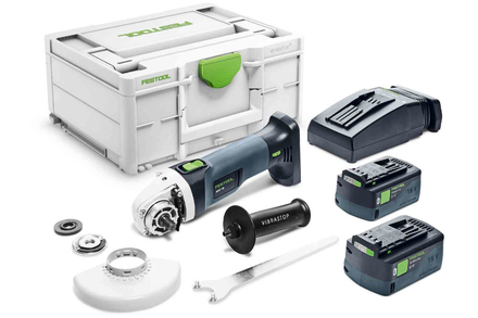 Meuleuse d'angle 18V AGC 18-125 5,0 EBI-Plus + 2 batteries 5Ah + chargeur en coffret Systainer SYS3 - FESTOOL - 577700