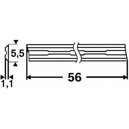 Pack de 2 fers de rabot reversibles en carbure 56mm - BOSCH - 2608000672