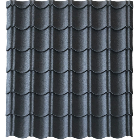 Panneau tuile facile 1030 X 950 MM en acier galvanisé aspect granulé minéral - Coloris - Gris anthracite mat, Largeur - 950 mm, Longueur - 1030 mm