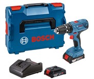 Perceuses-visseuses à percussion 18V GSB 18V-21 Professional + 2 batteries 2Ah + chargeur + coffret L-CASE - BOSCH - 06019H1109