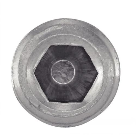 Vis à métaux sans-tête hexagonale creuse bout pointeau inox A2 ISO 4027 6X12 boîte de 100 - ACTON - 622056X12