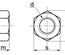 Écrou hexagonal A2 ISO 4032 M10 boîte de 100 - ACTON - 6261110