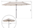 Grand parasol acier polyester haute densité