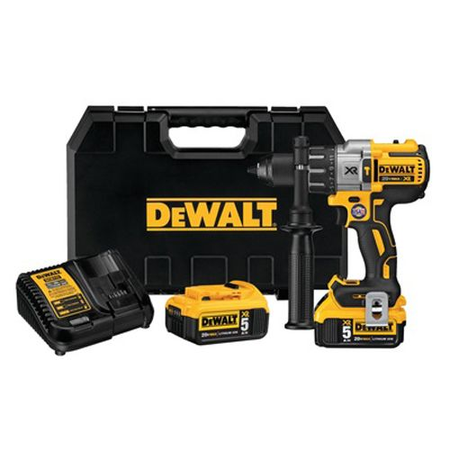 Perceuse-visseuse à percussion 18V + 2 batteries 5Ah + coffret TSTAK - DEWALT - DCD996P2-QW