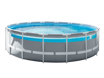 Piscine tubulaire Prism Frame Clear Window ronde 4,88 x 1,22 m - Intex