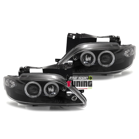 PHARES FEUX AVANTS ANGEL EYES NOIRS POUR CITROEN XSARA (12117)