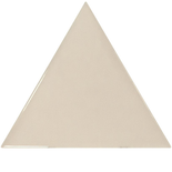 SCALE TRIANGOLO GREIGE - Faience triangulaire 10,8x12,4 cm beige taupe  brillant