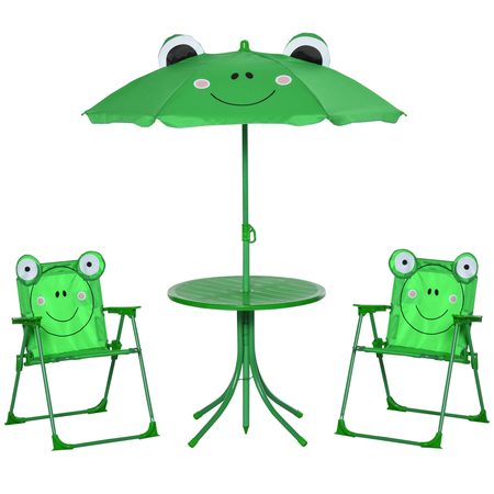 Ensemble salon de jardin enfant 4 pièces design grenouille