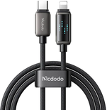 Câble Mcdodo USB-C vers Lightning avec écran 1,2m M/M 36W (Noir)