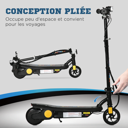 Trottinette électrique enfant pliable réglable 120 W