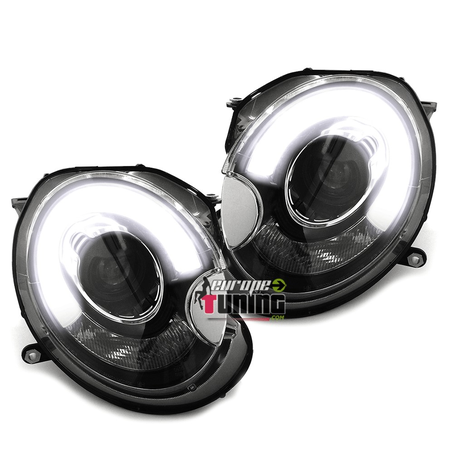 PHARES FEUX AVANTS NOIRS LED CELIS BMW MINI COOPER R55-R56-R57 2006-2014 (04214)